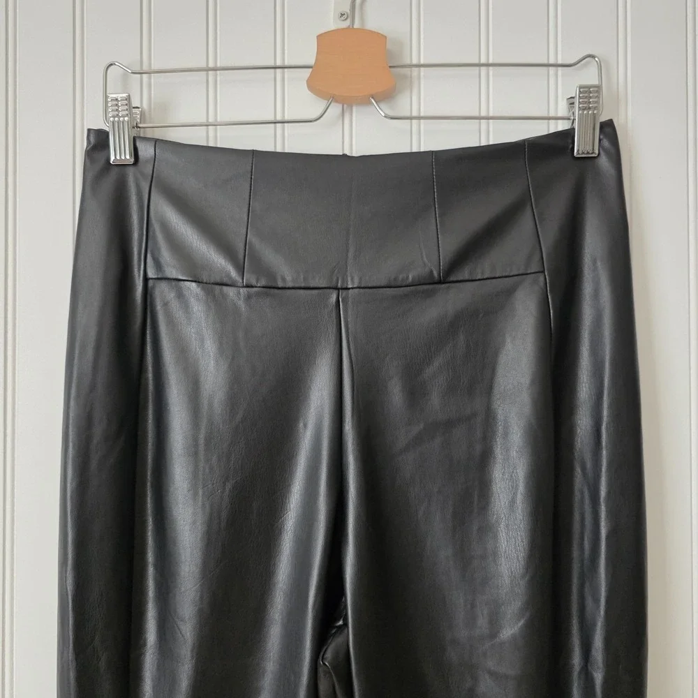 GUESS Corset Faux-Leather Leggings Black Size Large